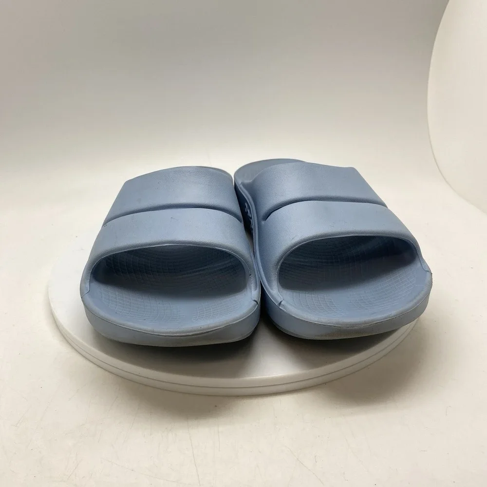 Oofos OOahh Sport Sandals Mens 8 Womens 10‎ Blue Open Slip On Recovery Rubber